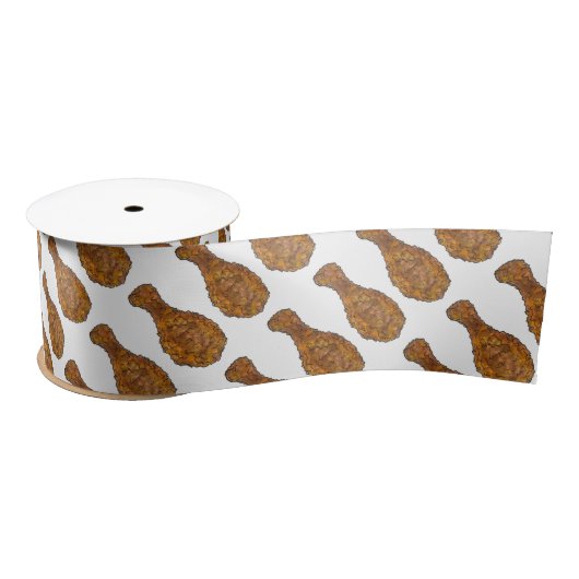 Fried Chicken Leg Drumstick Southern Soul Food Satijnen Lint (Spoel)