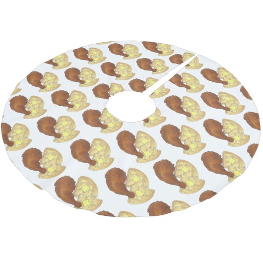 Fried Chicken Leg en Waffles Soul Southern Food Kerstboom Rok (Gekanteld)