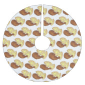 Fried Chicken Leg en Waffles Soul Southern Food Kerstboom Rok (Voorkant)