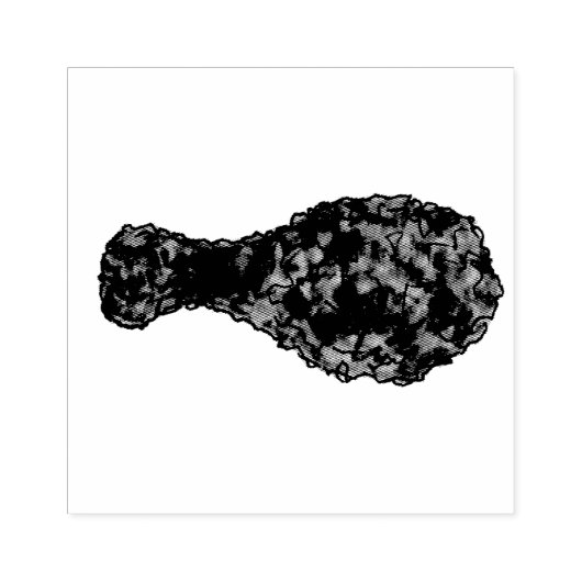 Fried Chicken Leg Picnic Soul Food Drumstick Rubberstempel (Afrduk)