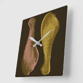 Fried Chicken Legs Vierkante Klok (Hoek)