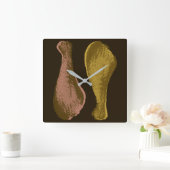 Fried Chicken Legs Vierkante Klok (Huis)