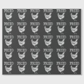 Fried Chicken Lover Boerderij Animal Pun Cadeaupapier (Vlak)