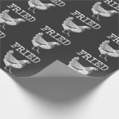 Fried Chicken Lover Boerderij Animal Pun Cadeaupapier (Hoek)