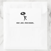 Fried Chicken Lover Rechthoekige Sticker (Tas)