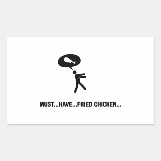 Fried Chicken Lover Rechthoekige Sticker (Voorkant)