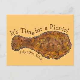 Fried Chicken Picnic Cookout Party Invitation Uitnodiging Briefkaart