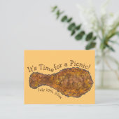 Fried Chicken Picnic Cookout Party Invitation Uitnodiging Briefkaart (Staand voorkant)