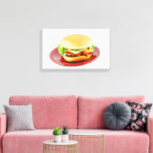 Fried Chicken Sandwich Canvas Afdruk (Insitu (Woonkamer))