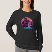 Fried Chicken Synthwave 80s Retrowave Aesthetic T-shirt (Voorkant)