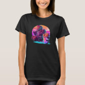 Fried Chicken Synthwave 80s Retrowave Aesthetic T-shirt (Voorkant)