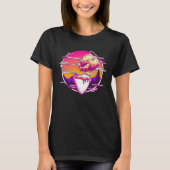 Fried Chicken Synthwave 80s Retrowave Aesthetic T-shirt (Voorkant)