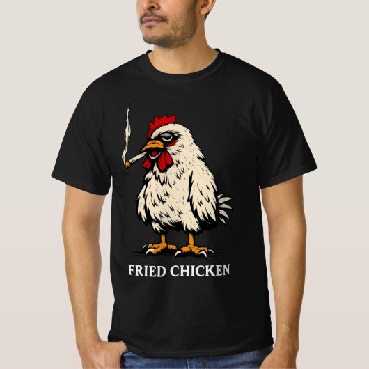 Fried Chicken, Weed Humor T-shirt (Voorkant)