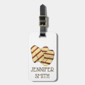 Fried Cypriot Halloumi Grilling Cheese Vegetarian Bagagelabel (Voorkant verticaal)