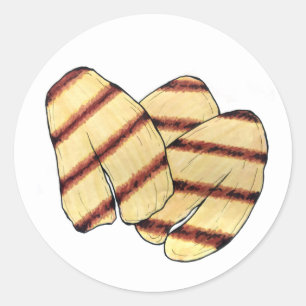 Fried Cypriot Halloumi Grilling Cheese Vegetarian Ronde Sticker