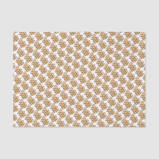 Fried Cypriot Halloumi Grilling Cheese Vegetarian Tissuepapier (Voorkant)