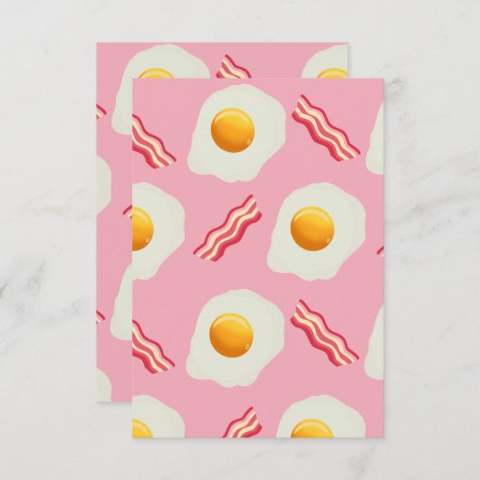 Fried Egg & Bacon Kaart (Voorkant / Achterkant)