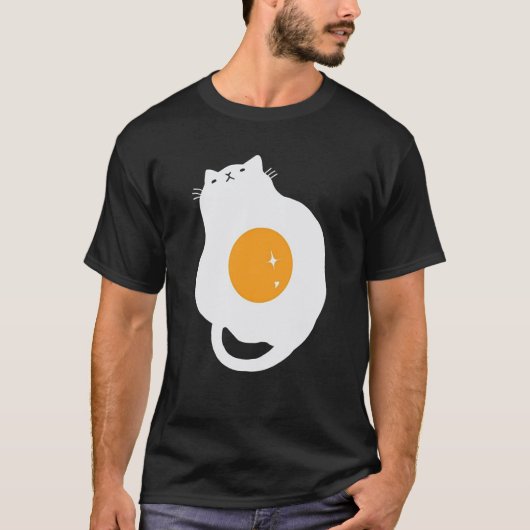 Fried Egg Cat Funny Halloween Costume Tshirt (Voorkant)