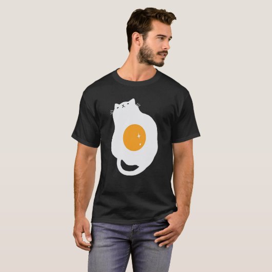 Fried Egg Cat Funny Halloween Costume Tshirt (Voorkant volledig)