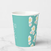 Fried Egg First Birthday Dank je Papieren Bekers (Links)