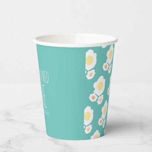 Fried Egg First Birthday Dank je Papieren Bekers (Links)