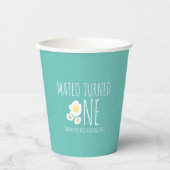 Fried Egg First Birthday Dank je Papieren Bekers (Voorkant)