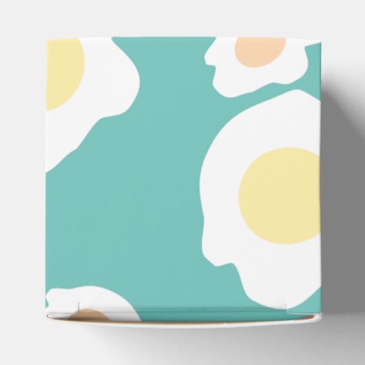 Fried Egg First Birthday Dank je vierkant Bedankdoosjes (Bovenkant)