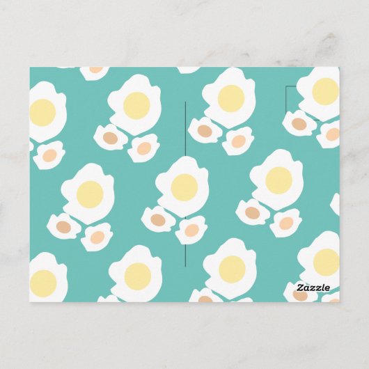Fried Egg First Birthday Invitation Briefkaart (Achterkant)