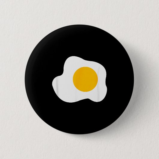 Fried Egg Graphic Funny Breakfast Eggs Lover  Ronde Button 5,7 Cm (Voorkant)