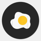 Fried Egg Graphic Funny Breakfast Eggs Lover  Ronde Sticker (Voorkant)