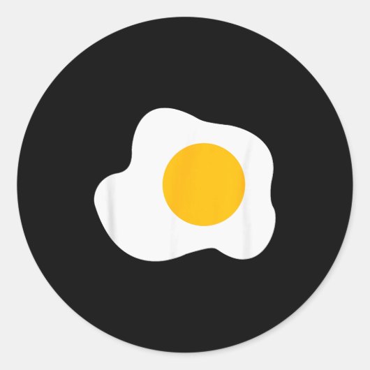 Fried Egg Graphic Funny Breakfast Eggs Lover  Ronde Sticker (Voorkant)