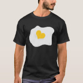 Fried Egg Heart Egg pun Vegan Breakfast T-shirt (Voorkant)