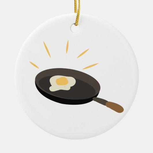 Fried Egg Keramisch Ornament (Voorkant)