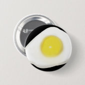 Fried Egg op Black Ronde Button 5,7 Cm (Voorkant /achterkant)