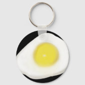 Fried Egg op Black Sleutelhanger (Voorkant)