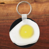 Fried Egg op Black Sleutelhanger (Voorkant)
