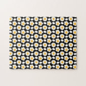 Fried Egg Pattern Breakfast Lovers Daisy Flower Legpuzzel (Horizontaal)