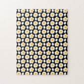 Fried Egg Pattern Breakfast Lovers Daisy Flower Legpuzzel (Verticaal)