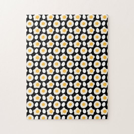 Fried Egg Pattern Breakfast Lovers Daisy Flower Legpuzzel (Verticaal)