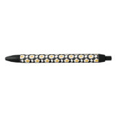 Fried Egg Pattern Breakfast Lovers Daisy Flower Zwarte Inkt Pen (Voorkant)