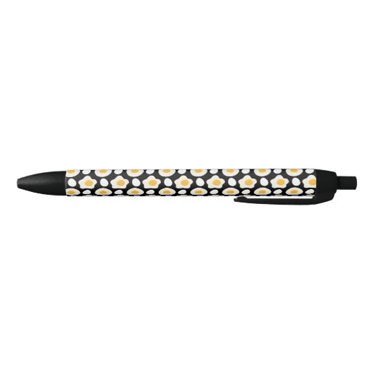 Fried Egg Pattern Breakfast Lovers Daisy Flower Zwarte Inkt Pen (Bodem)