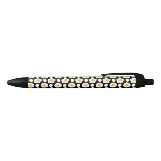 Fried Egg Pattern Breakfast Lovers Daisy Flower Zwarte Inkt Pen (Bovenkant)