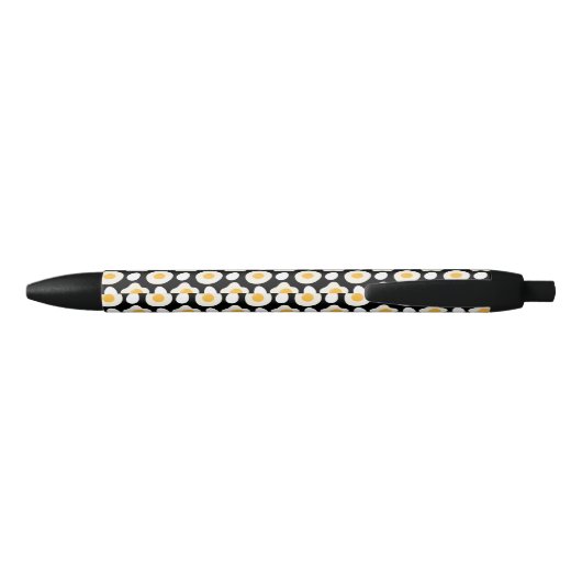 Fried Egg Pattern Breakfast Lovers Daisy Flower Zwarte Inkt Pen (Achterkant)