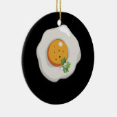 Fried Egg Sunny Side Up Breakfast Food Keramisch Ornament (Rechts)