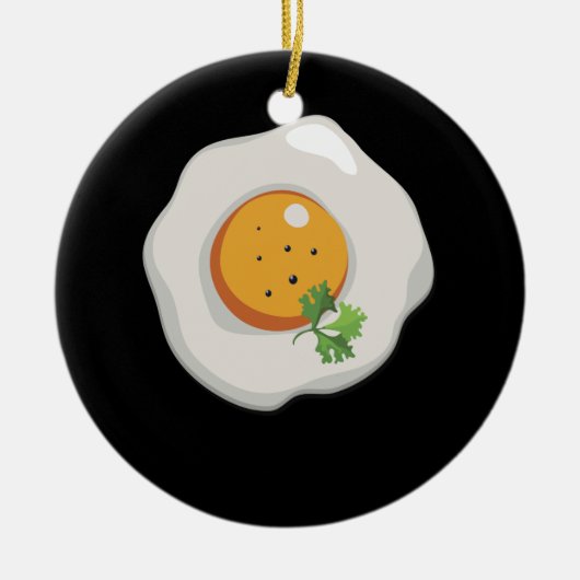 Fried Egg Sunny Side Up Breakfast Food Keramisch Ornament (Voorkant)