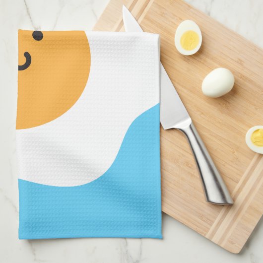 Fried Egg Tea Towel Theedoek (Quarter Fold)