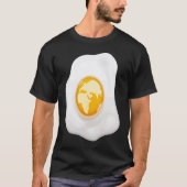 Fried Egg With Earth Globe on Yolk Costume T-shirt (Voorkant)