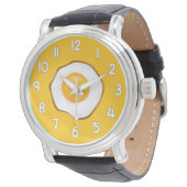 Fried Egg Wrist Watch – Fun Breakfast Inspired Tim Horloge (Gekanteld)
