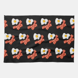 Fried Eggs Bacon Breakfast Lovers Foodie Junk Food Theedoek