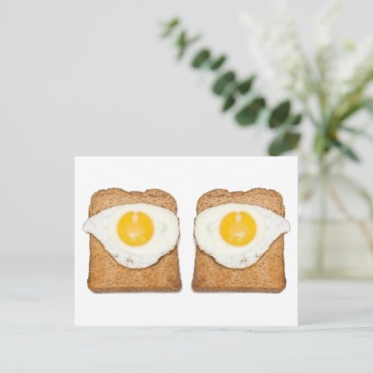 Fried Eggs Briefkaart (Staand voorkant)